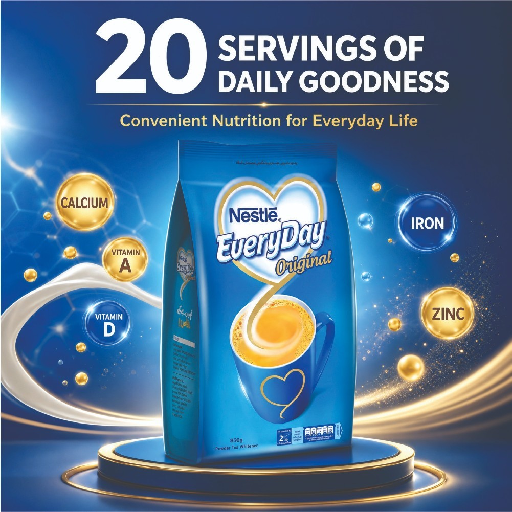 Nestle Everyday Tea Whitener Powder 850g Original Khaas Taste Milk Tea Pouch