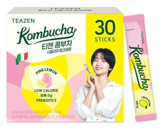 Teazen Kombucha Sicilian Pink Lemon 5g x 30 Sticks | Korean Kombucha Drink