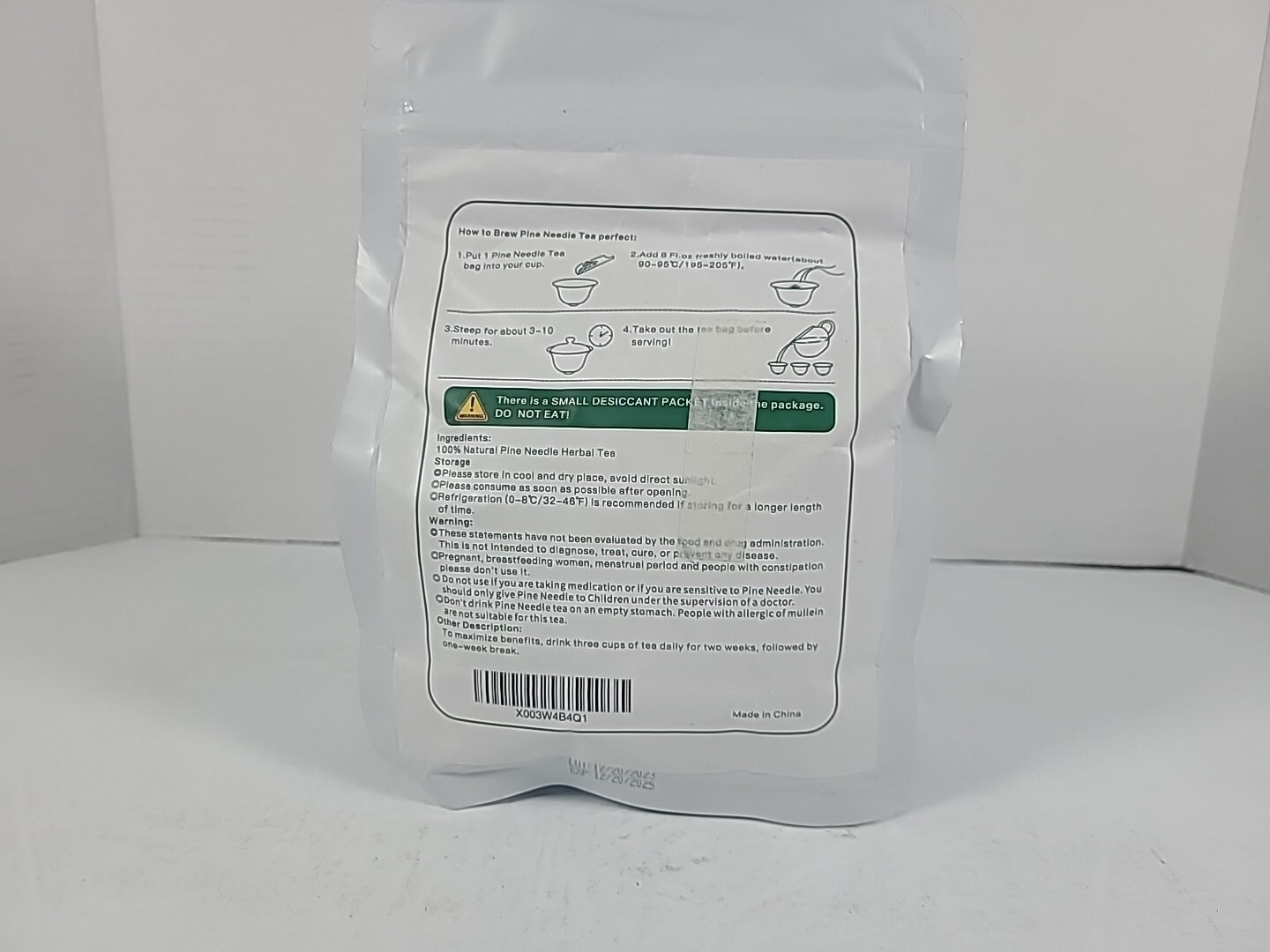 Natural Wild Pine Needle Tea 42 Bags,Rich In Vitamin A&C,Strengthen Immunity