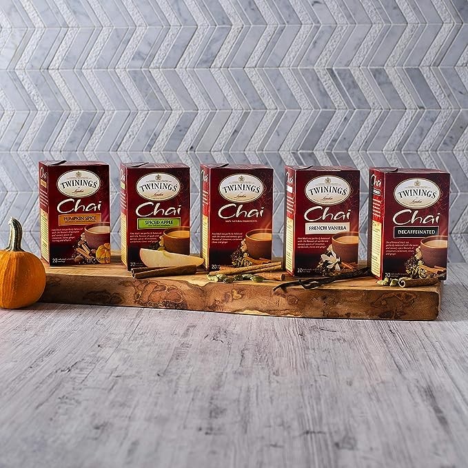 Twinings Aromatic Apple Chai Black Tea 20 Count Individually Sealed Bags