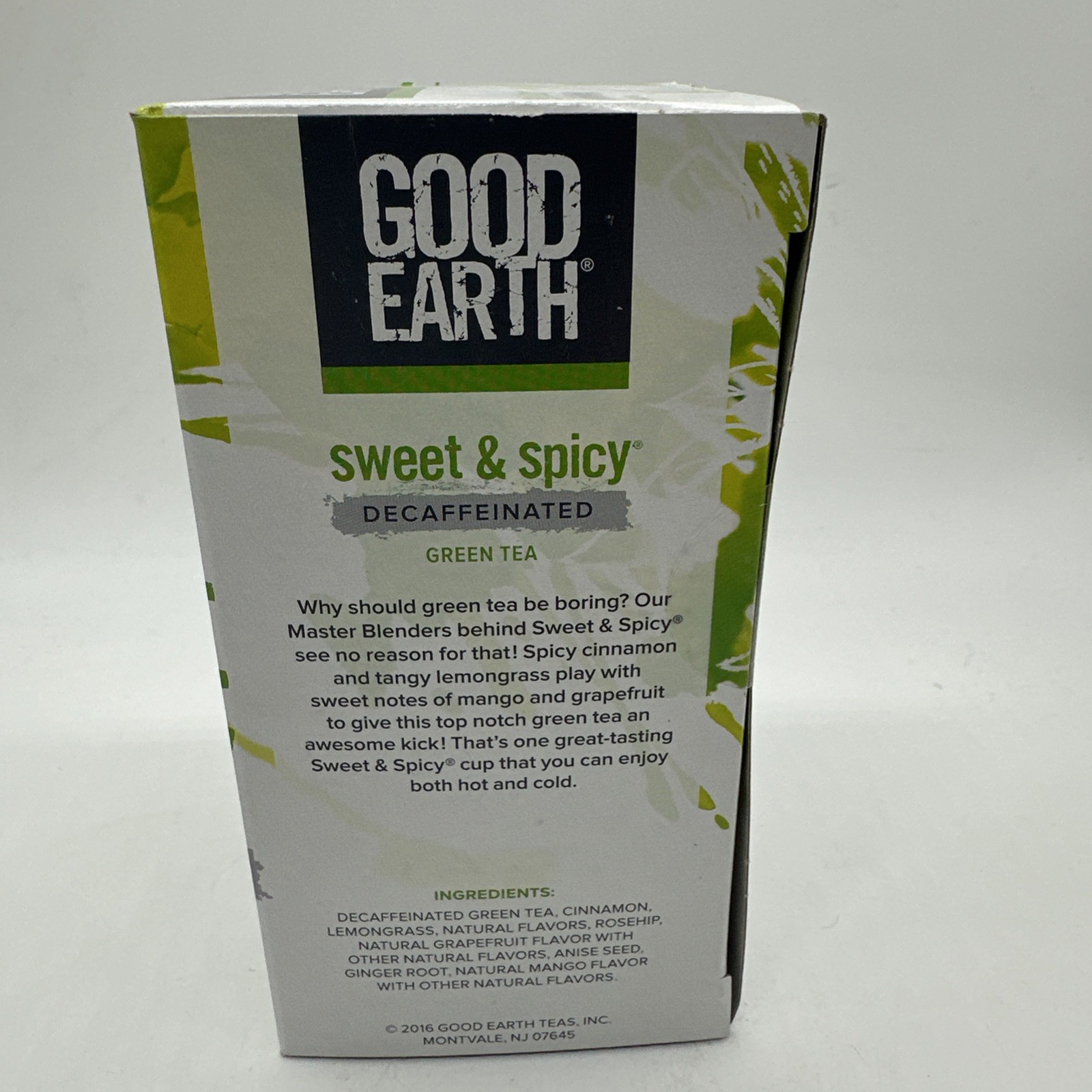 Good Earth Sweet & Spicy Decaffeinated Green Tea 18 Bags BB 2020 Discontinued