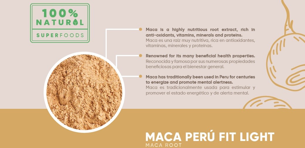Maca Peru FitLight Superfood Powder Tri-Color Black Red Yellow 3.5oz/100g