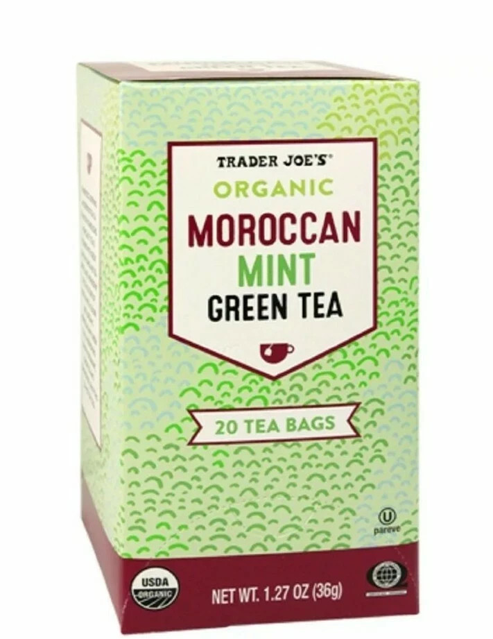 3 Packs Trader Joe’s Organic Moroccan Mint Green Tea 20 Tea Bags 1.27 oz/Pack