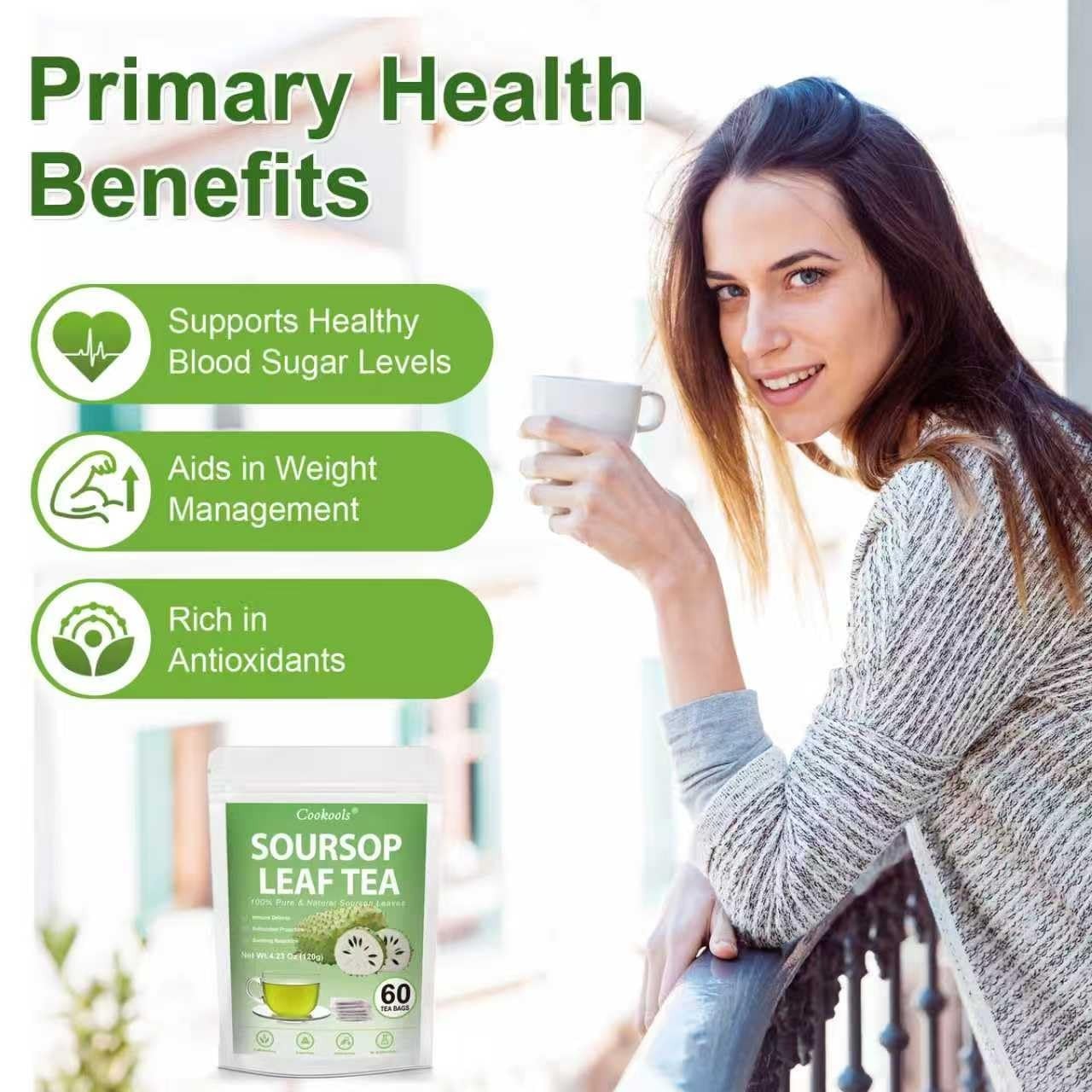 Soursop Leaves Tea 2g x 60 Teabags | 100% Natural Graviola 60