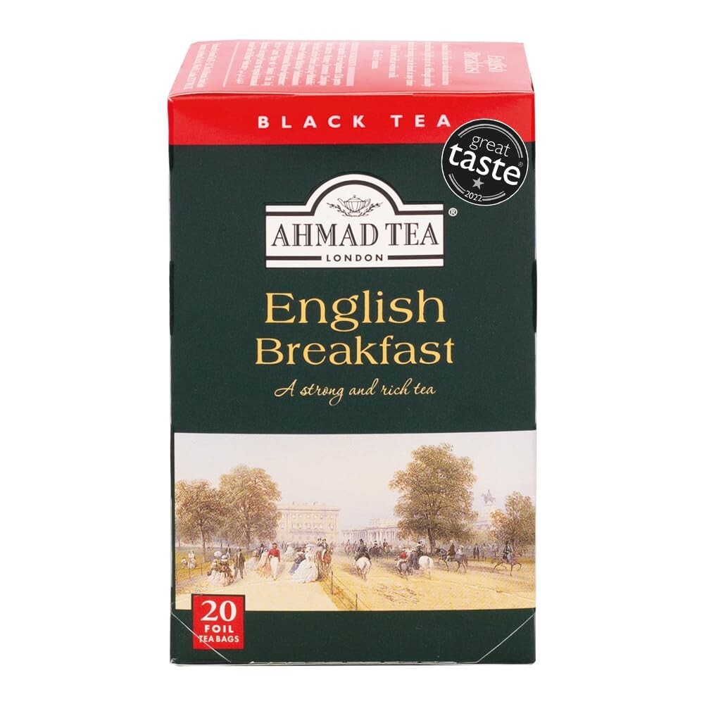 Luxury English Breakfast Tea – 120 Caffeinated Teabags, Foil Wrapped Freshness
