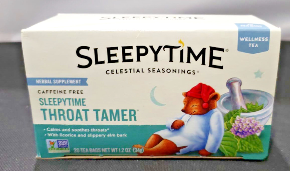 5 boxes Celestial Seasonings Sleepytime Throat Tamer Wellness Tea 100 bags total