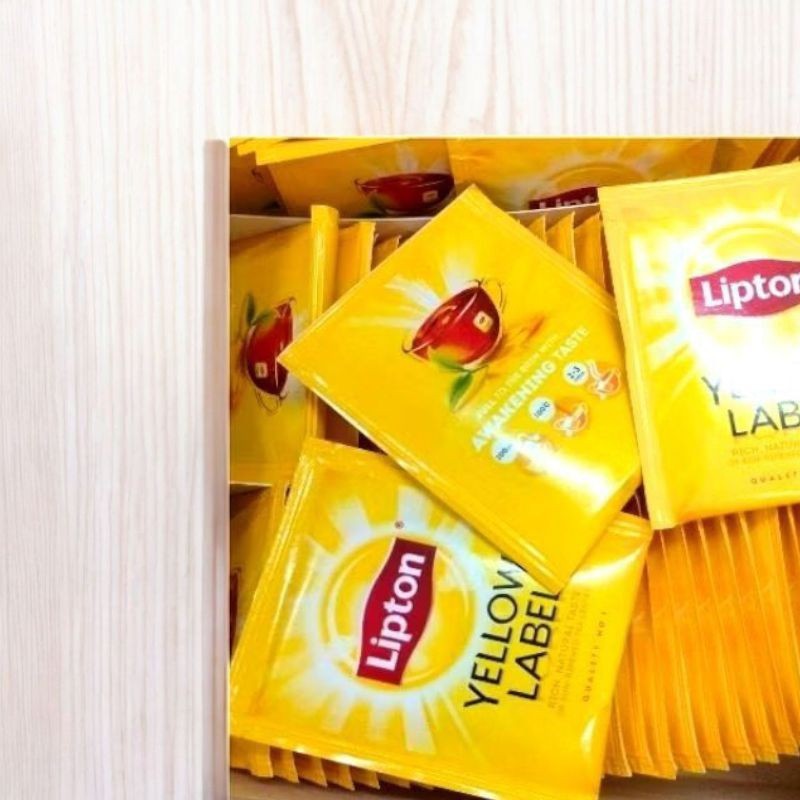Lipton Yellow Label Individual Pack 100 Tea Bags Black Tea Leaf