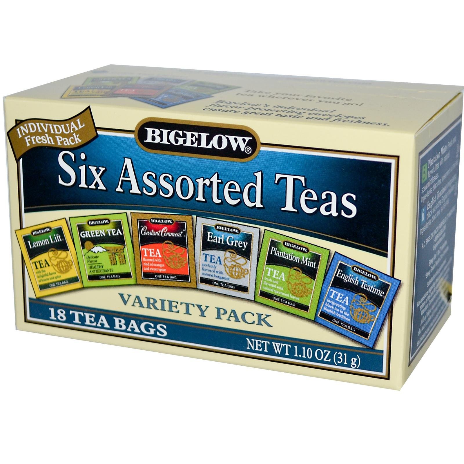 Six Assorted Tea Variety Pack 18 Bags Perfect For Tea Lovers