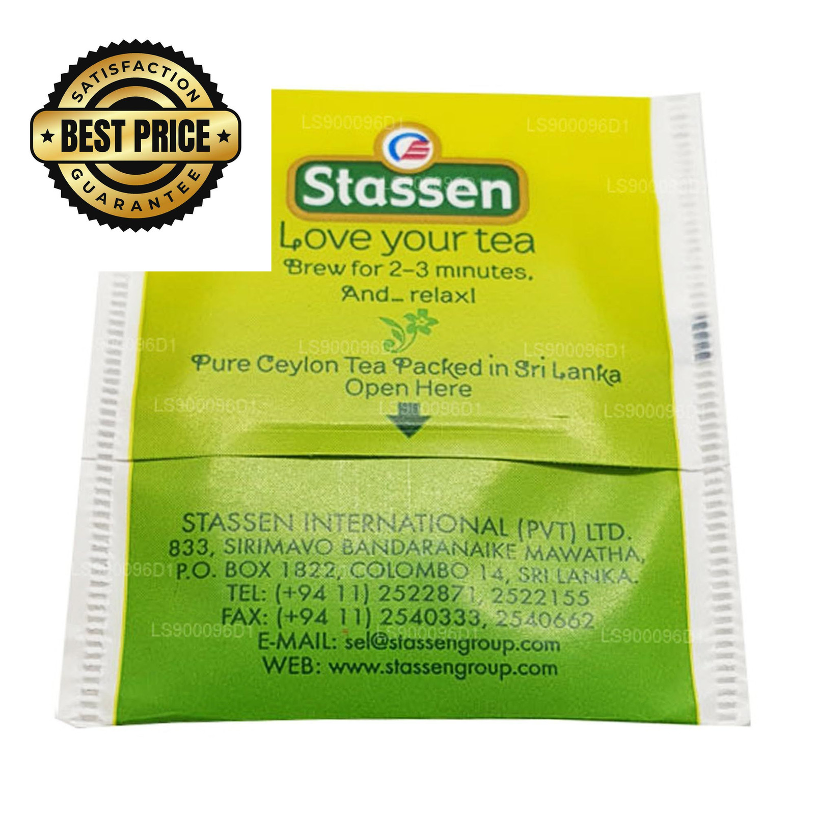 Stassen Pure Jasmine Green Tea, 100 Tea Bags 100 Count (Pack of 1)