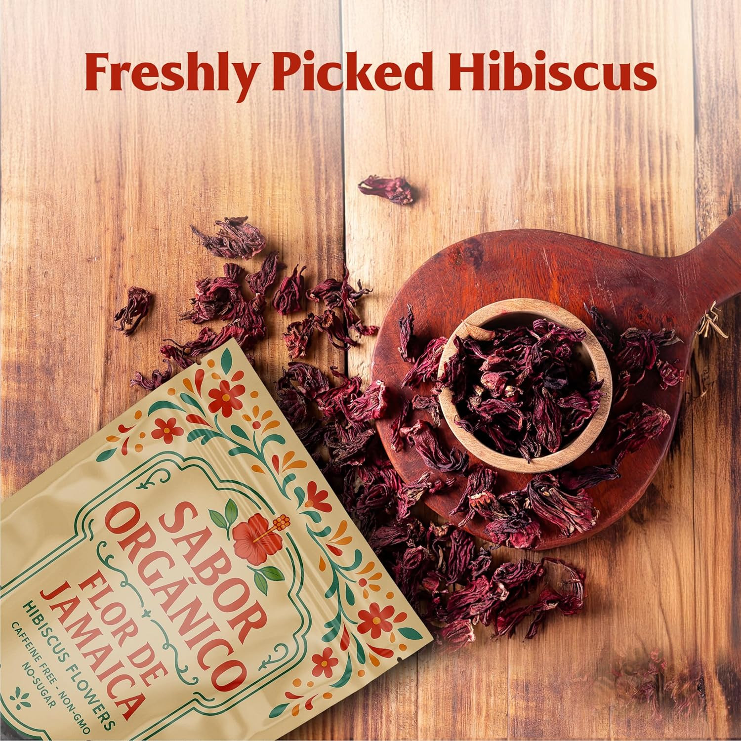 1Lb Whole Dried Hibiscus Flowers (Flor De Jamaica) for Hibiscus Tea & Mexican Ag
