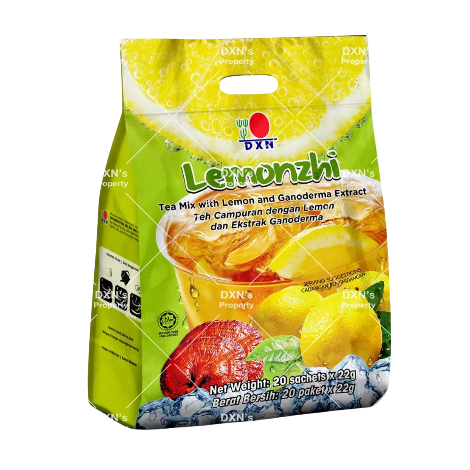 DXN Lemonzhi Instant Lemon Tea with Ganoderma 20 Sachets 440g Malaysia