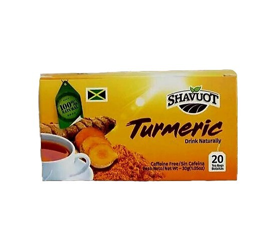 Turmeric Tea 1 One Bag (20 Tea Bags/Box) Caffeine Free All Natural Harb