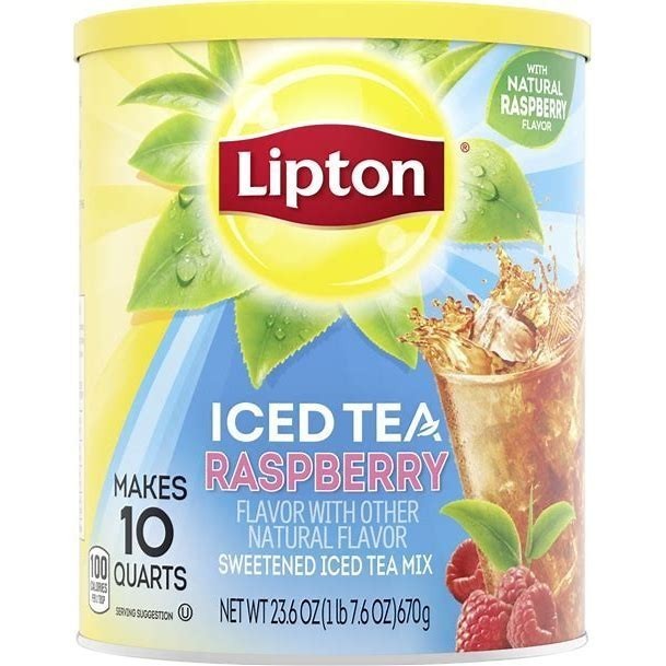 Lipton Iced Tea Raspberry Iced Tea Mix, Makes 10 Quarts NEW BB 02/28/26
