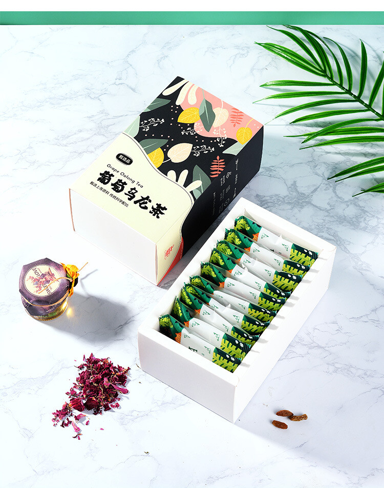 Grape Oolong Tea Bags Flavored Oolong Japanese Style Premium Tea 50 Bags
