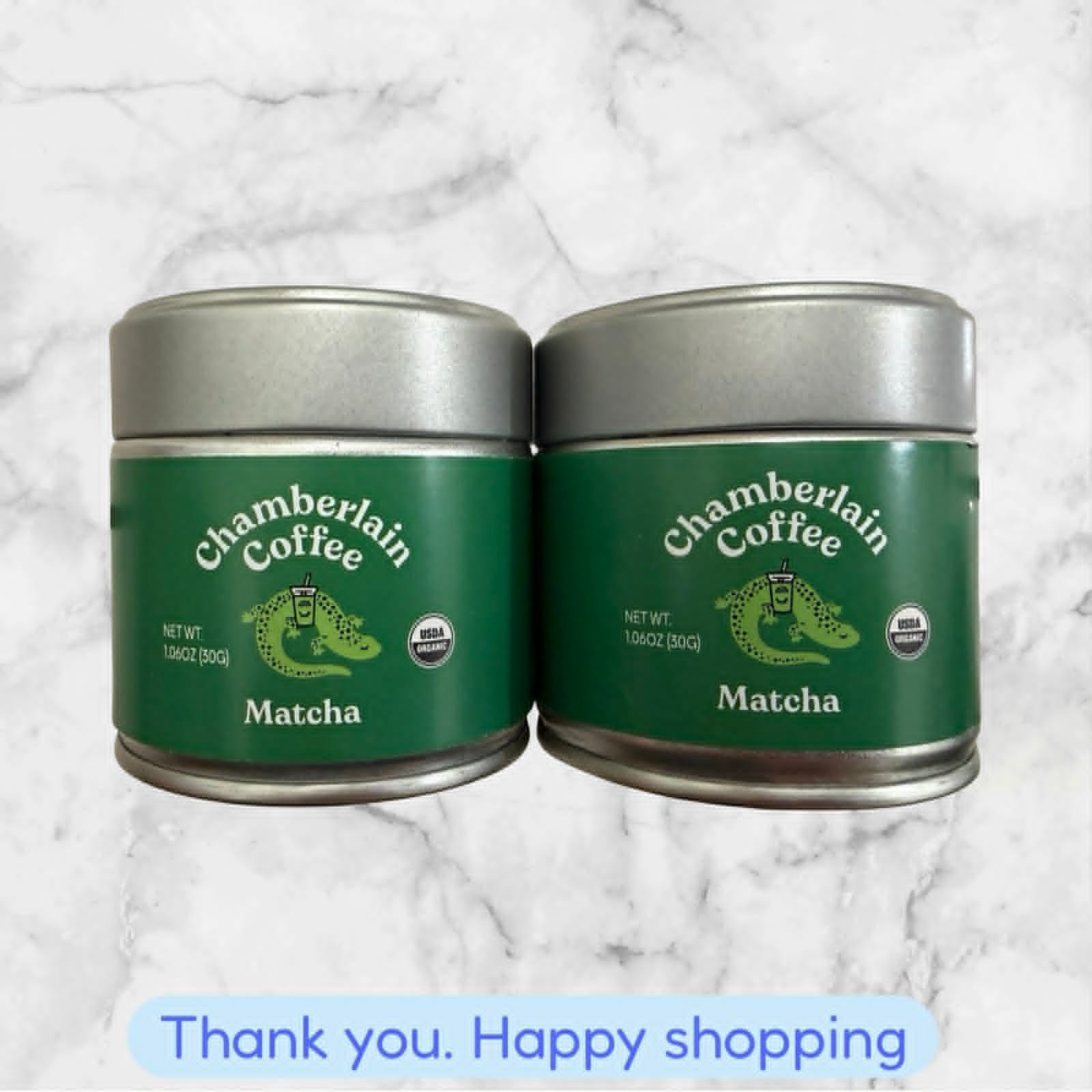 FOR 2 Chamberlain Coffee 100% Organic Matcha Japanese Green Tea Powder NEW SHIP