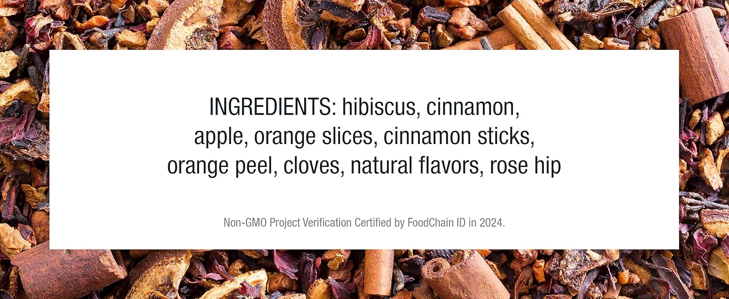 Fireside Spice, Loose Leaf, Mulled Wine Herbal Tea, Premium Non-Caffeinated
