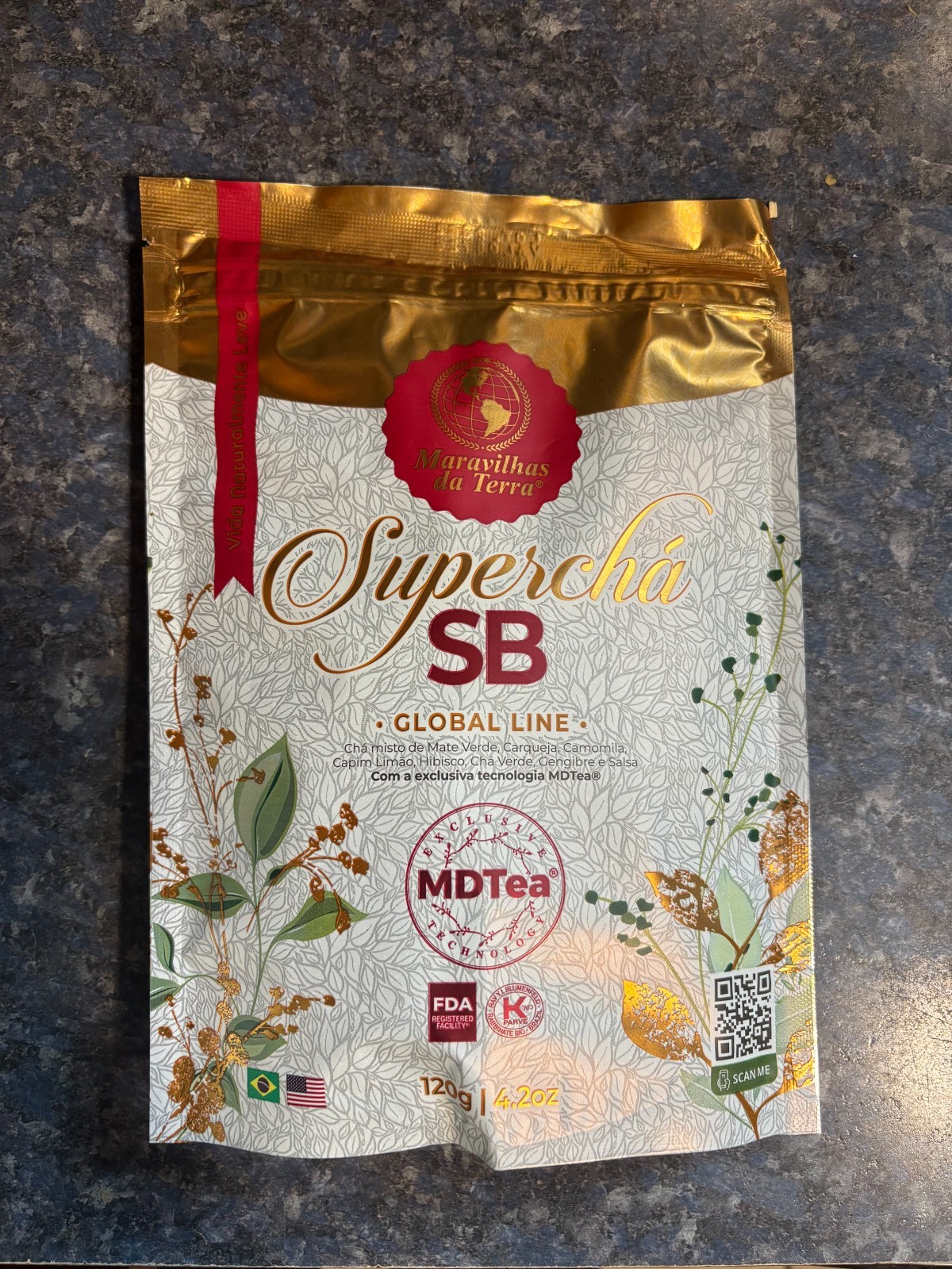 MDTea Superchá Natural Herbal Tea Blend Herbal Loose Leaf Detoxifying Tea 120g