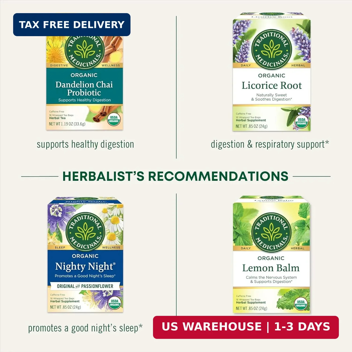 Traditional Medicinals Organic, Chamomile Tea – Supports Stress Relief and Relax
