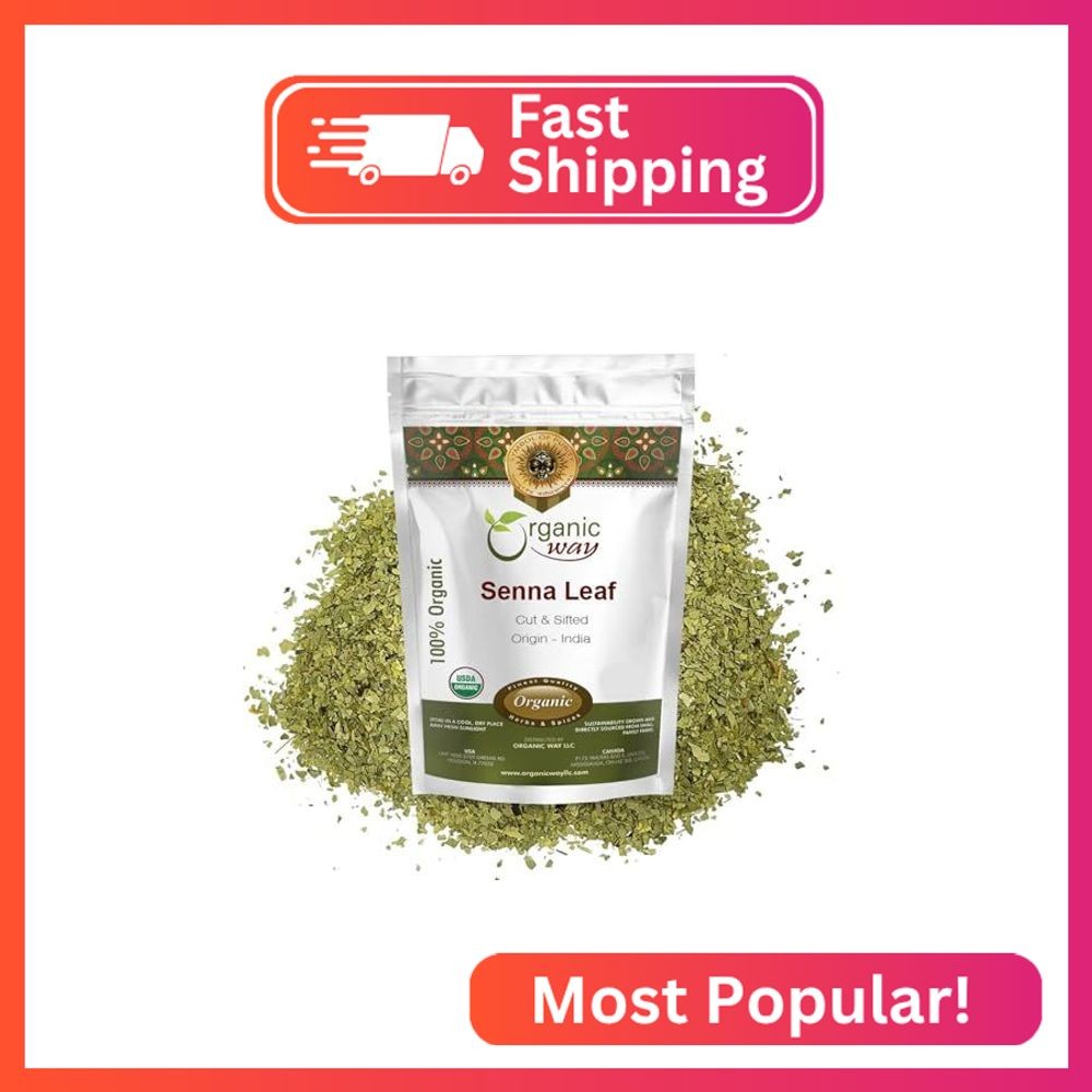 Organic Way Senna Leaf Cut & Sifted (Cassia angustifolia) – Herbal Tea | Kosher