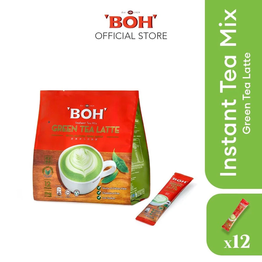 BOH Green Tea Latte – 6 Packs – Quick & Creamy Beverage Anytime