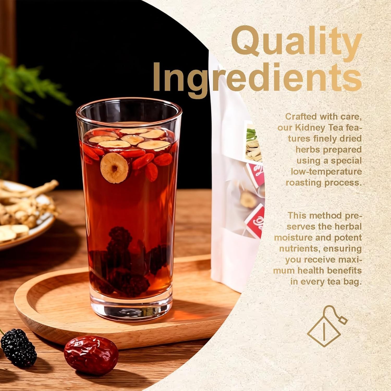 Monbrizz kidney tea formula Ginseng Six treasure tea te divina maca root Goji…