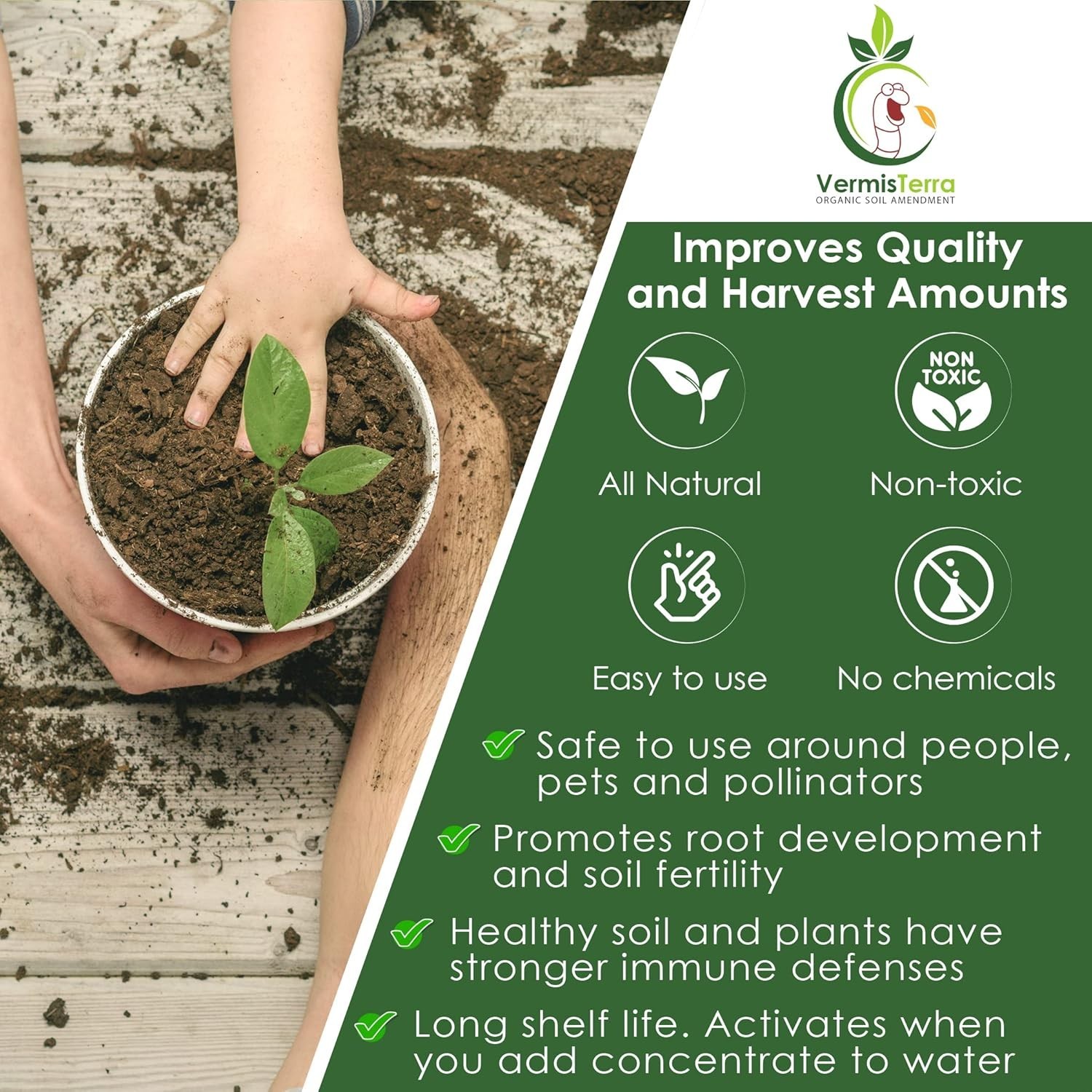 1 Gallon Organic Worm Tea & Kelp Biofertilizer – Nourish Plants & Boost Growth