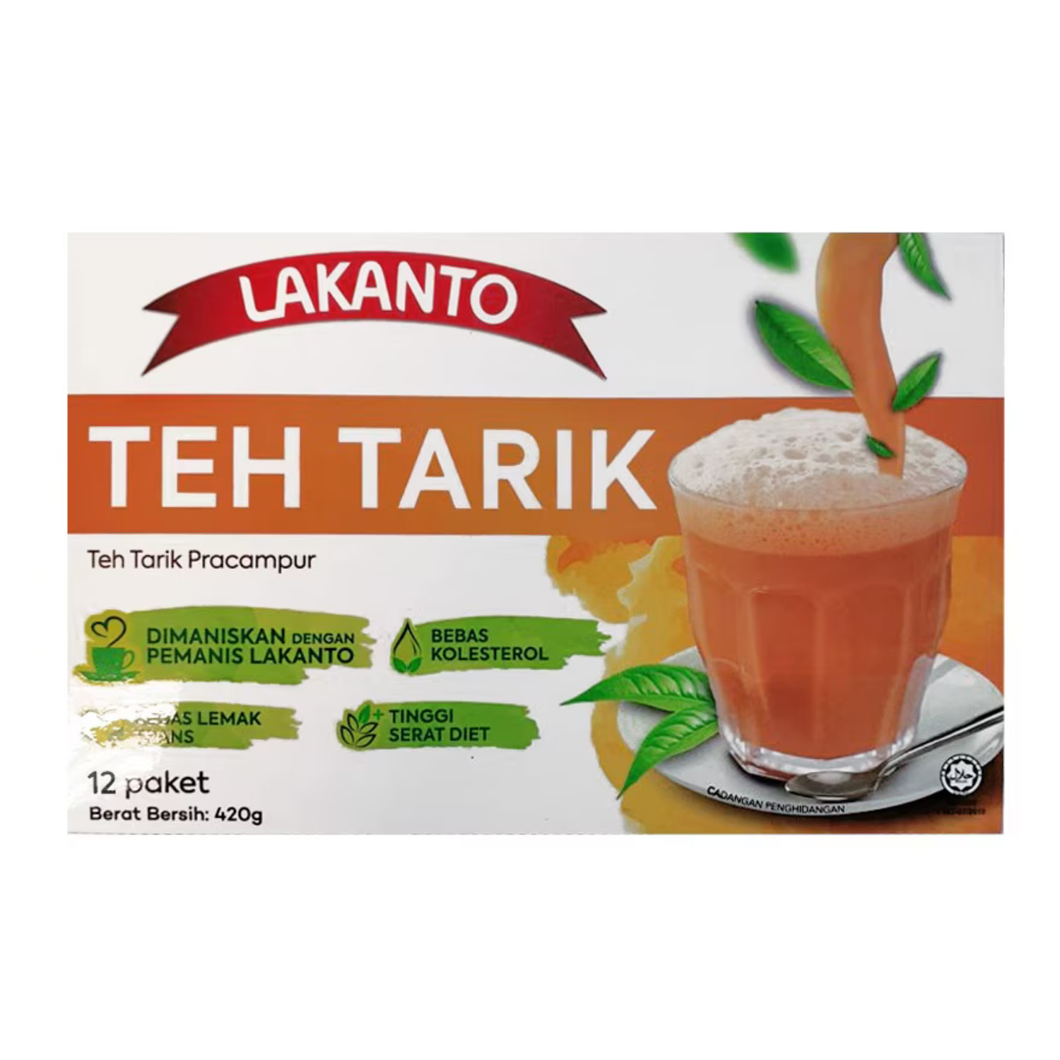 LAKANTO Premix milk Tea ( Teh Tarik ) 12 Sachet 420Grams Include Shipping