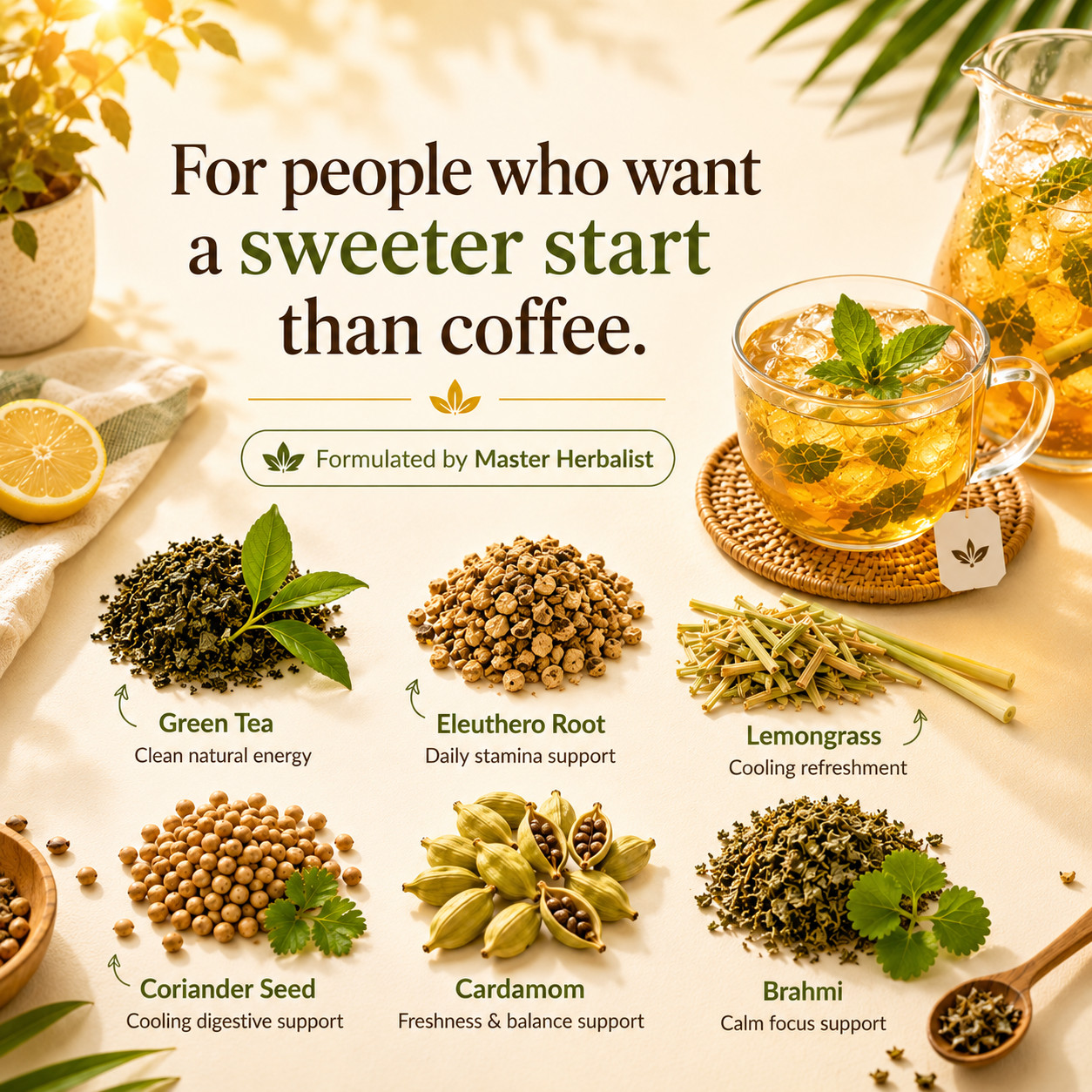 Sweet ENERGY TEA – High energy tea with green tea, Eleuthero Root, a sweet taste
