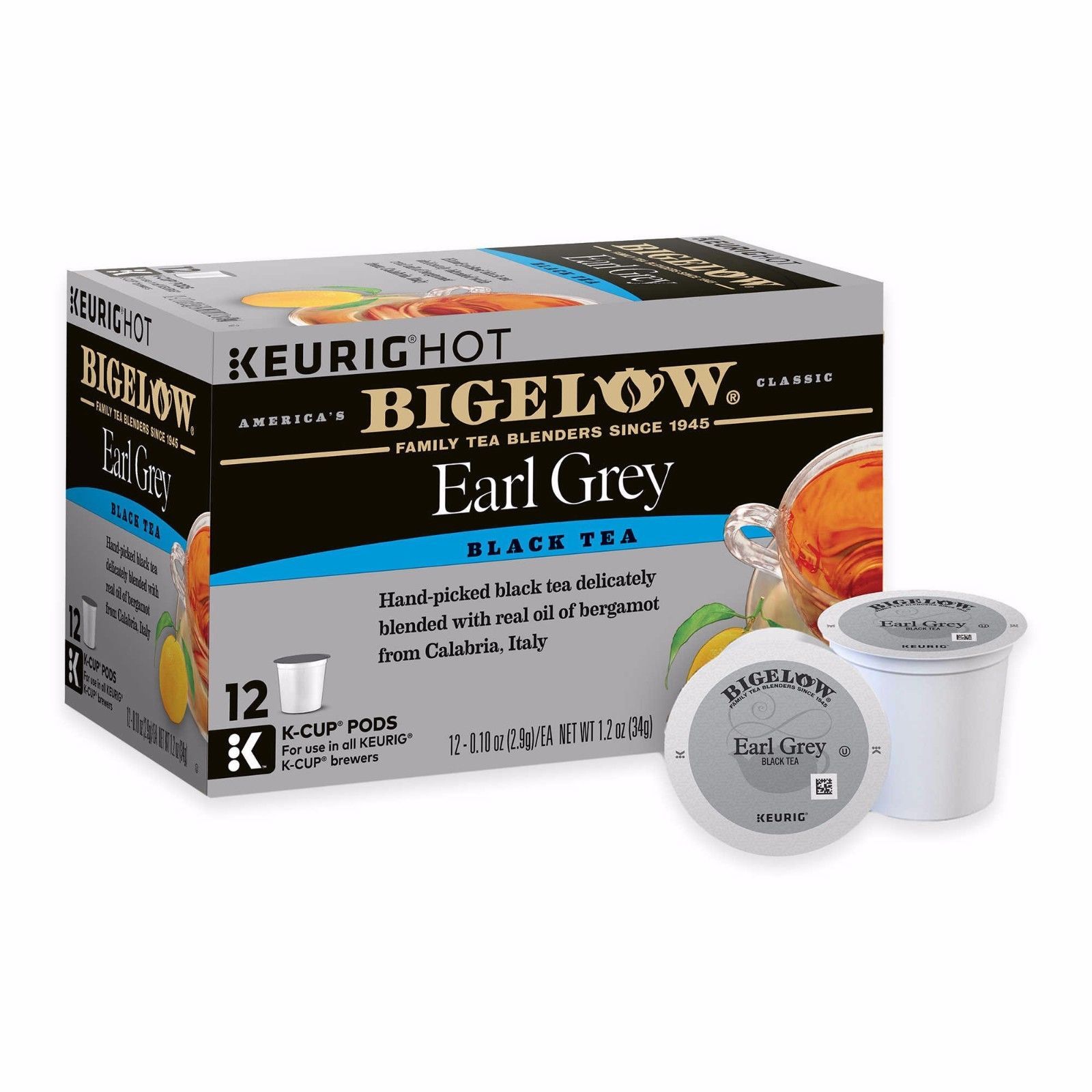 Bigelow Earl Grey Black Tea 12 to 168 Count Keurig K cup Pick Any Size FREE SHIP