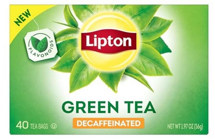 Lipton Decaffeinated Green Tea Bags, Unsweetened Teabags for Decaf Hot 40 bag
