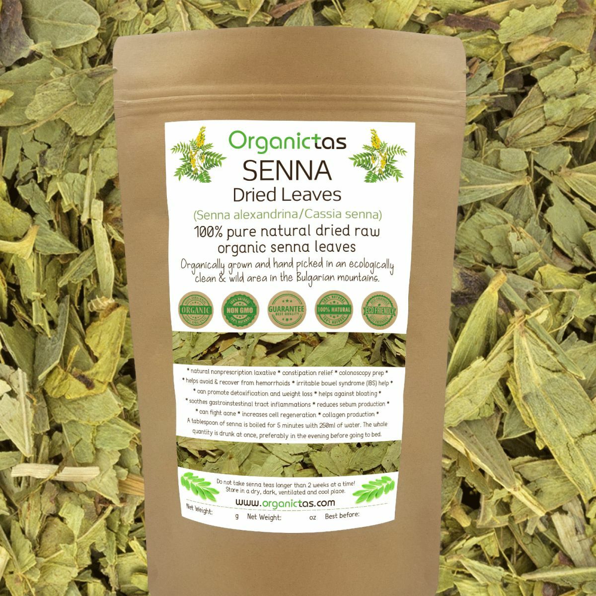 Organic SENNA LEAVES Herbal Tea Constipation Detox Weight Loss Premium Quality