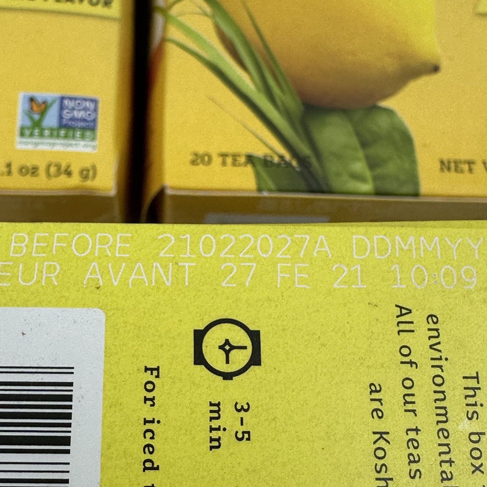 (3) Stash Lemon Ginger Vitality + Meyer Lemon Herbal Tea Bags- 20 Count 10/27