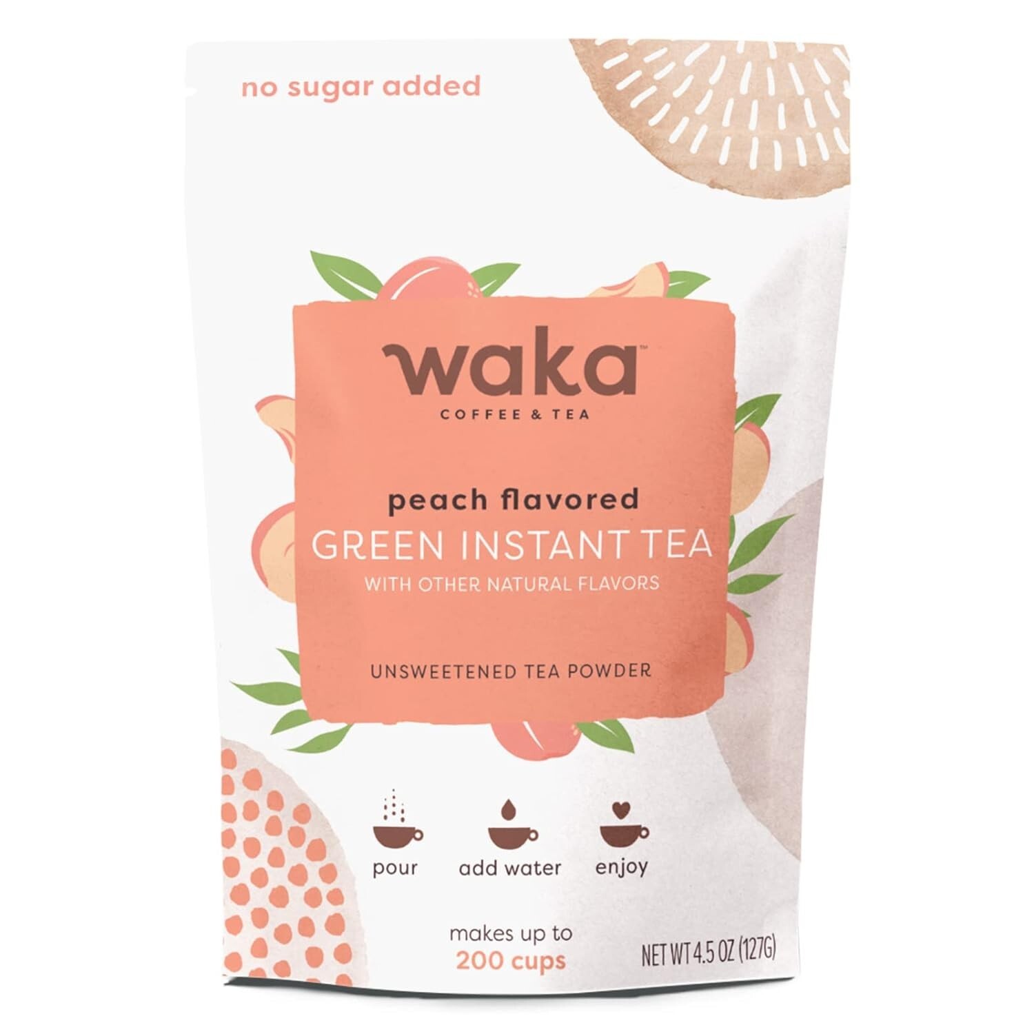 Versatile California-Packaged Green Tea – Premium Peach Concentrate