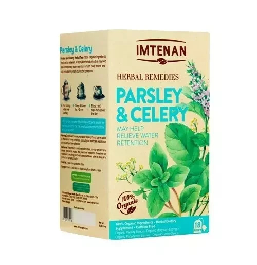3 Box Imtenan Organic Parsley and celery herbal Tea 3 Box X 18 bag