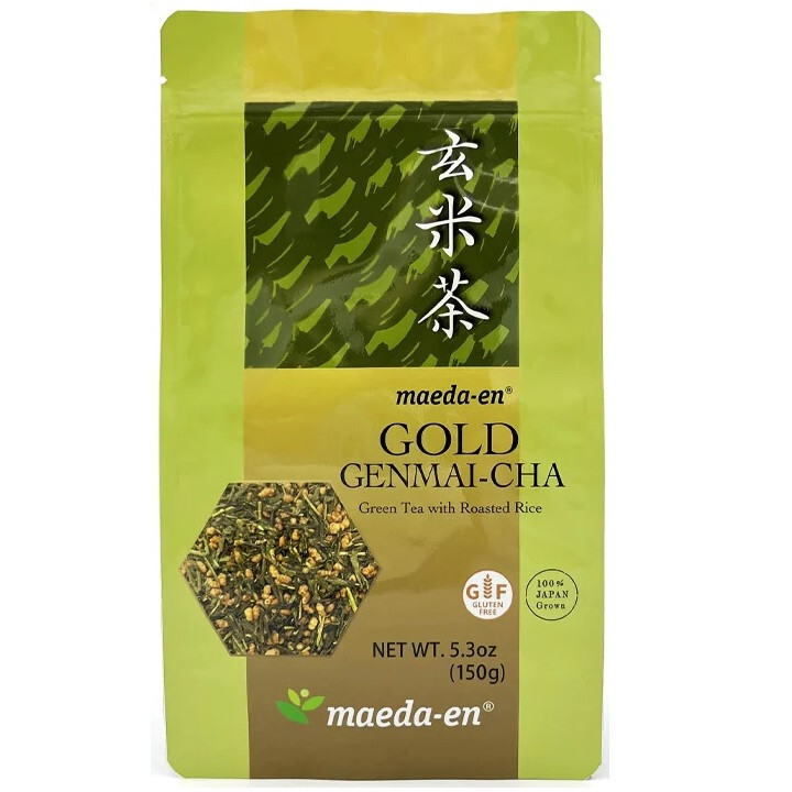 Japanese Maeda-En Gold Genmai-cha Roasted Rice Green Tea 5.3 oz Made in Japan