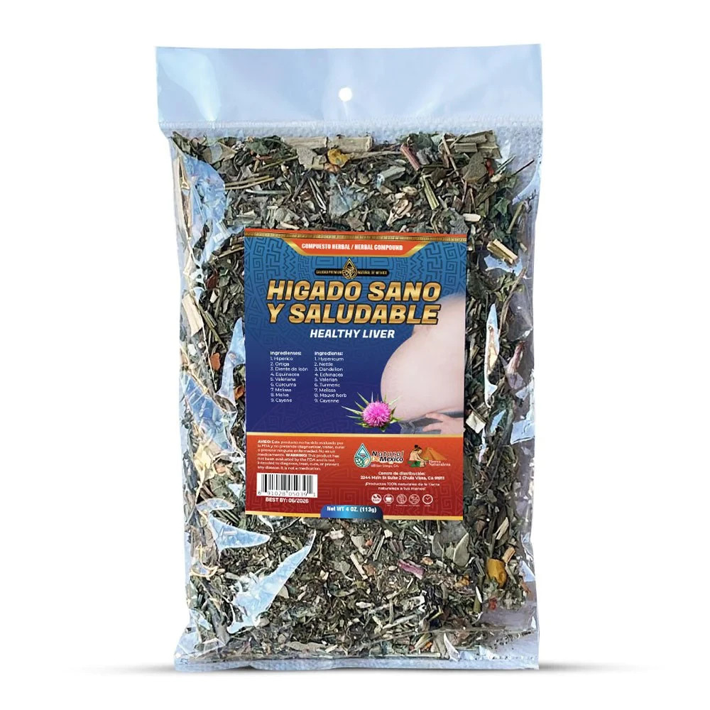 Higado Sano Compuesto Te Herbal 4 oz. Healthy Liver Tea 4 Oz. Natural de Mexico