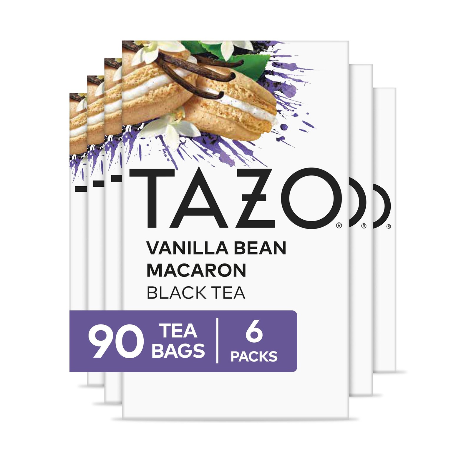 TAZO Dessert Delights Vanilla Bean Macaron Tea Bags, 15 Count (Pack of 6)