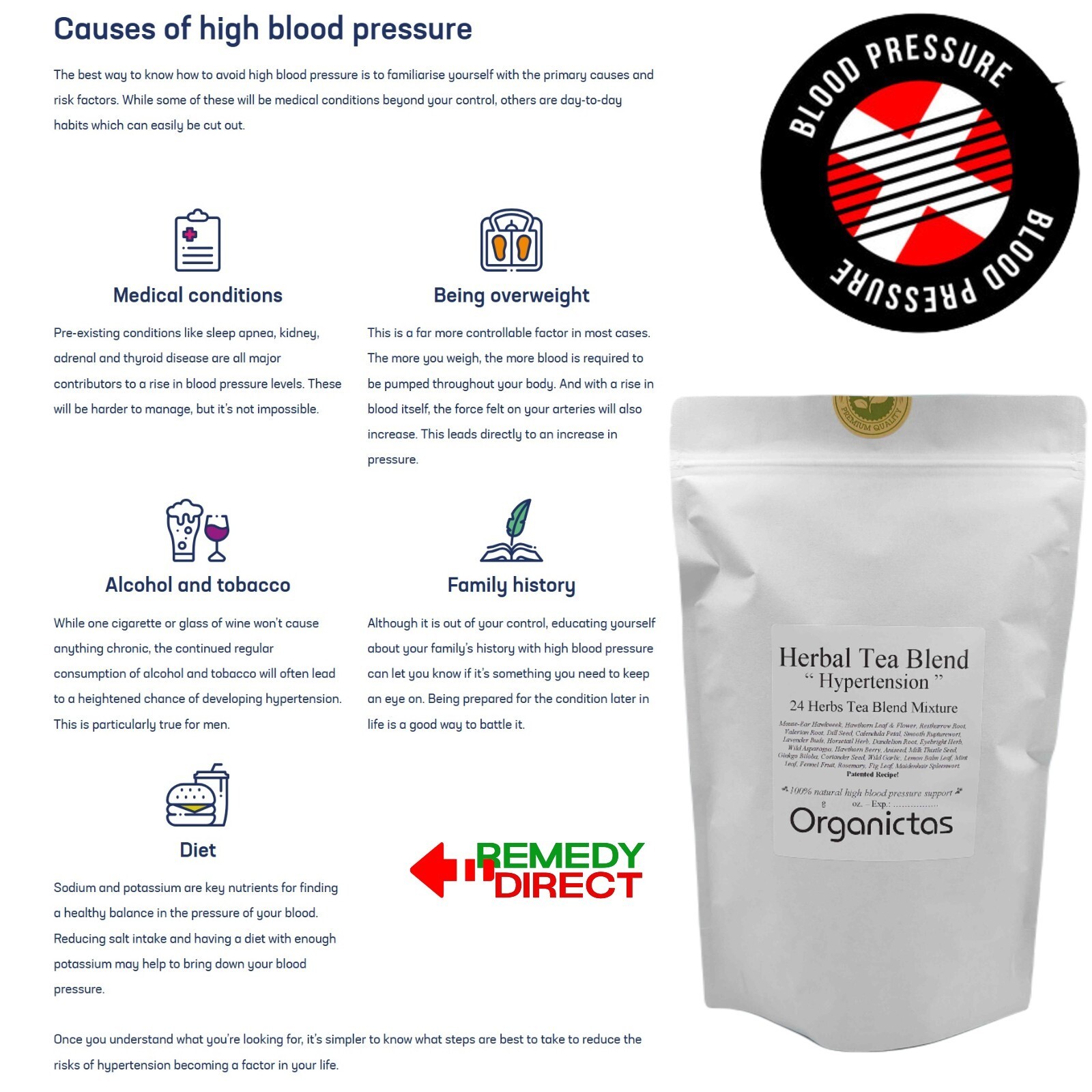 Best HYPERTENSION TEA – A Tea good for Hypersension 24 organic Herbs Tea Blend