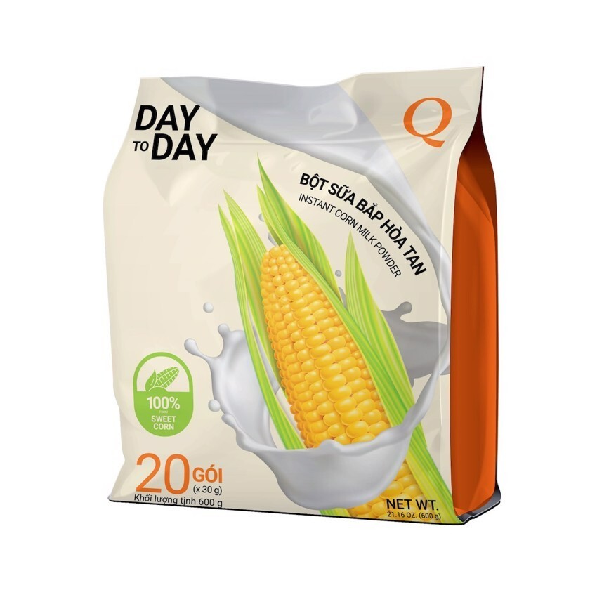 Tran Quang Vietnamese Instant Corn Milk 600G (20 Sachets x 30G) VietsWay