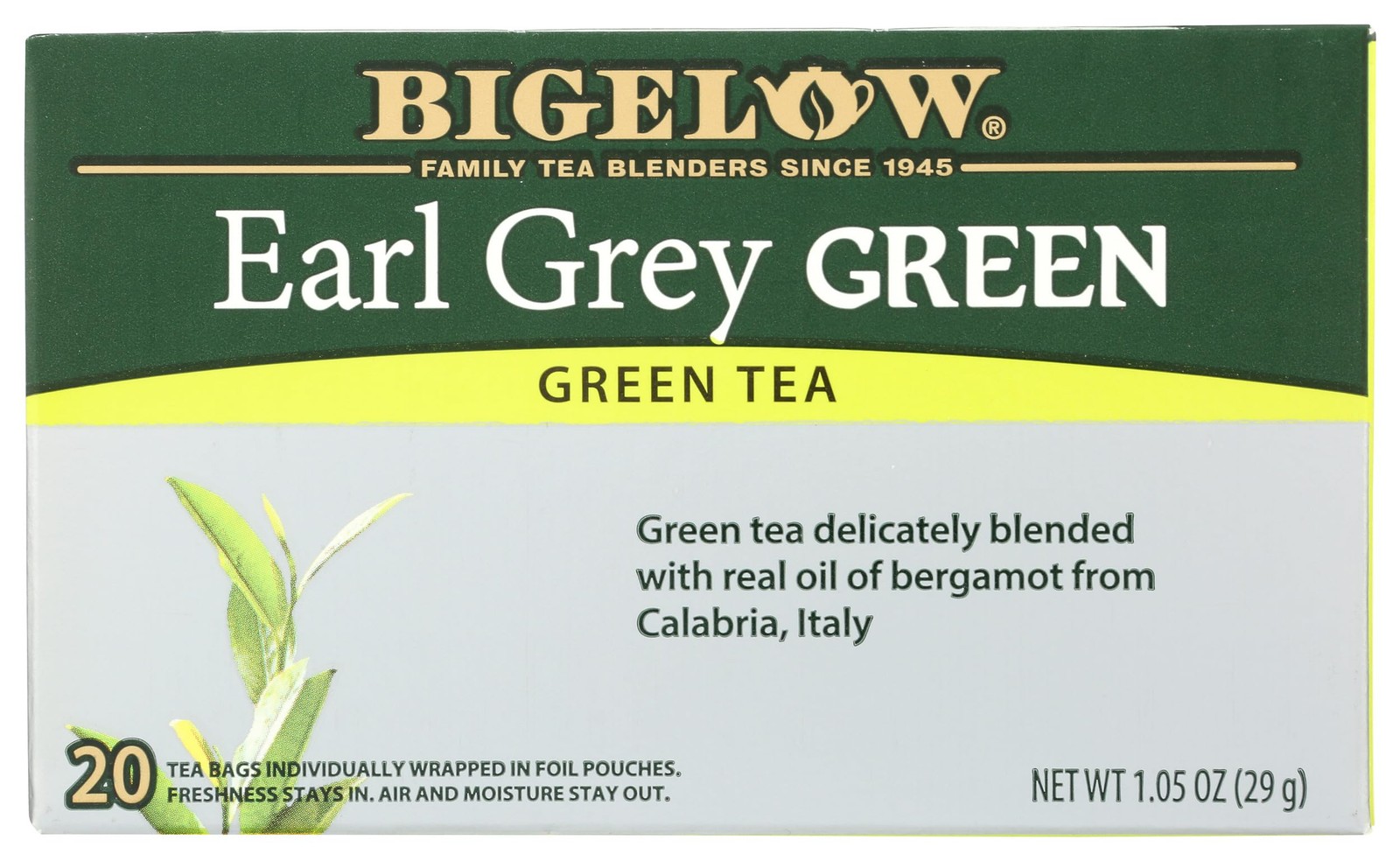 Bigelow Earl Grey Green Tea Bags – 20 ct