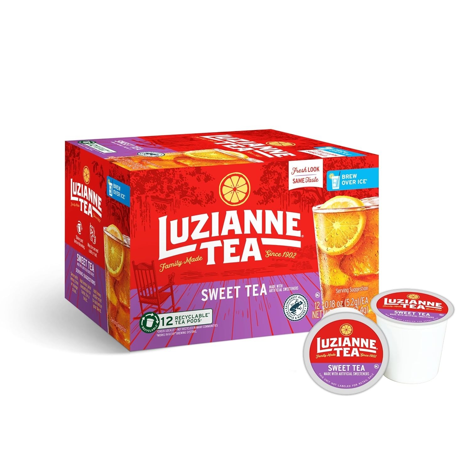 Sweet Iced Tea Single Serve Pods, 12ct Box Pack of 1