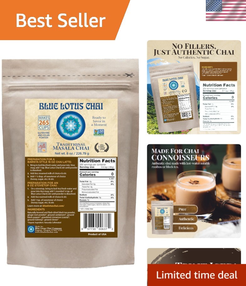 Organic Traditional Masala Chai – Just Add Hot Water for Instant Enjoyment