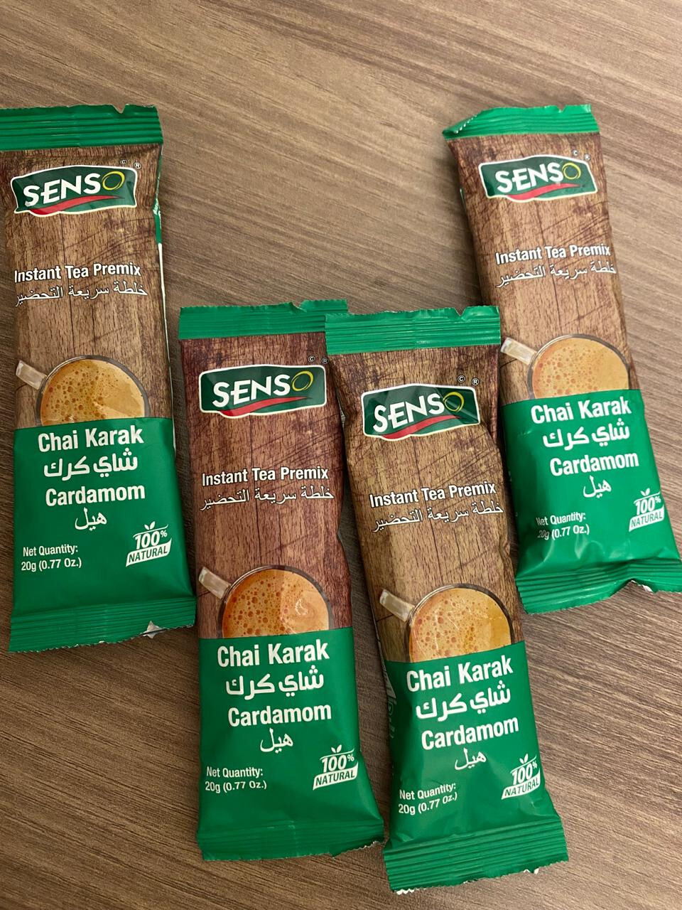 Karak Tea Chai Cardamom Instant Senso Sticks 20 Gram 8 Pieces Premix شاي كرك