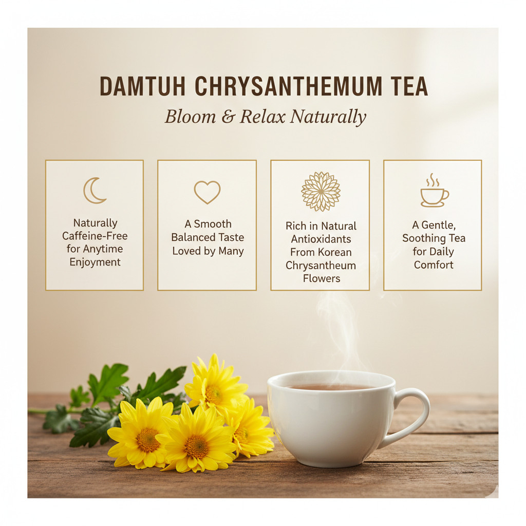 Damtuh Korean Chrysanthemum Tea 담터 국화차 – Soothing Korean Herbal Flower Tea