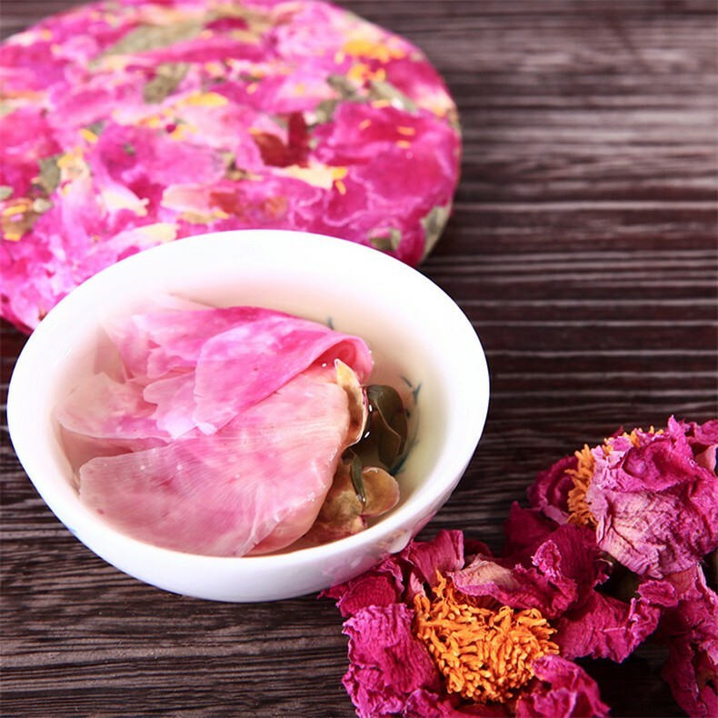 Premium Dried Floral Tea Cake Blooming Peony Scented Herbal Drink 200g