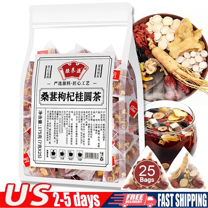 Ginseng Five Treasures Tea Kidney Tea, Natural Organic Kidney Cleanse Detox Tea