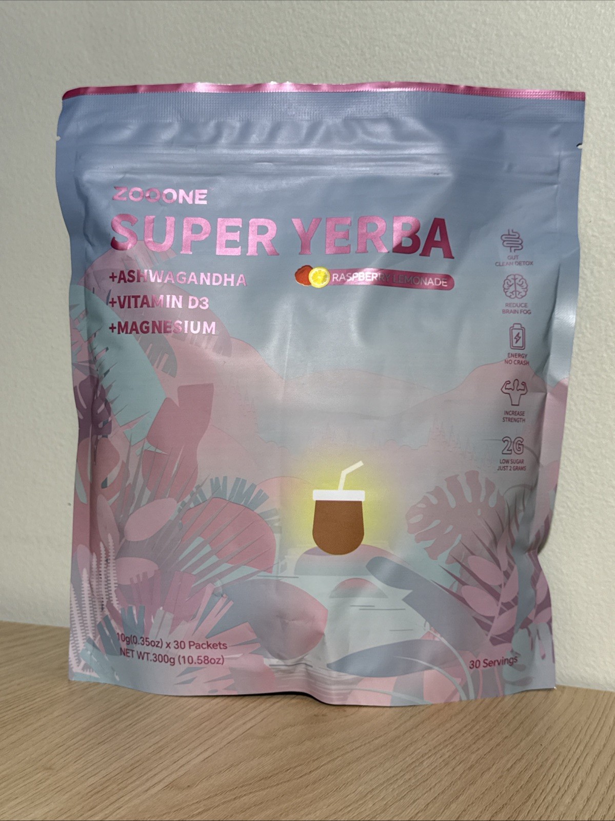 ZOOONE Super Yerba Instant Mate Tea Powder 30 Pack Pure Natural Tea No Additives