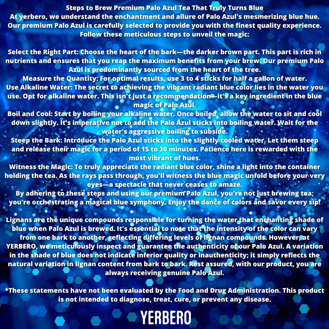 Yerbero – Premium Palo Azul 6Oz (170G) Powder Herbal Tea | Kidney Wood (Blue Sti