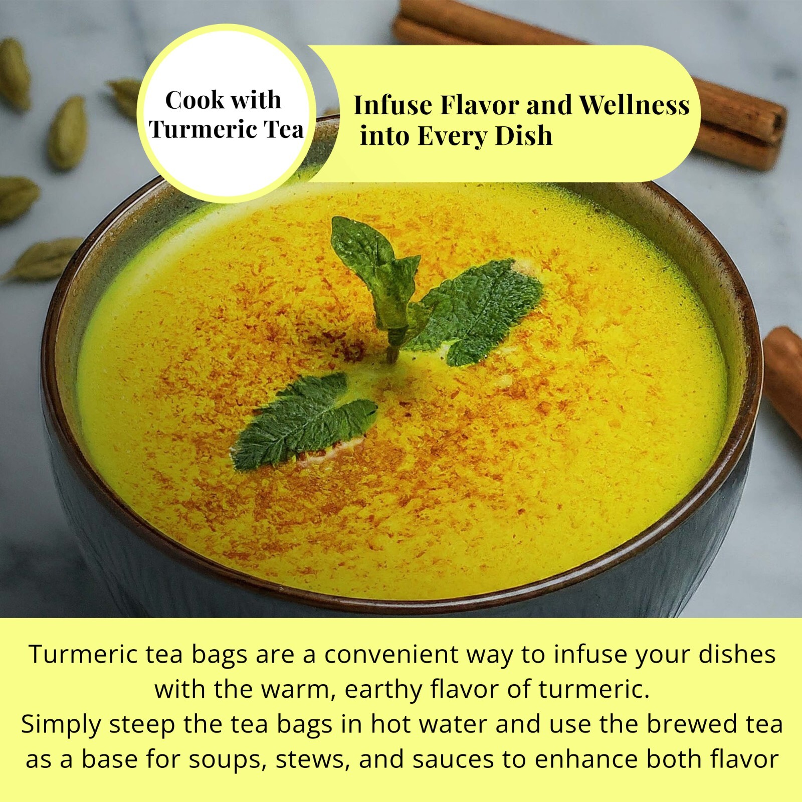 75 Turmeric Tea Bags, Turmeric, Black Pepper Blend, 100% Natural Turmeric Blend