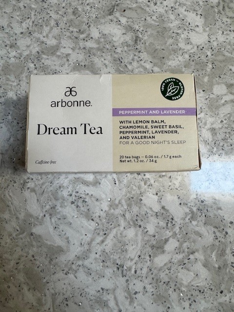 Arbonne DREAM TEA 16 Bag Open Box Peppermint Lavender Chamomile Valerian Sleep